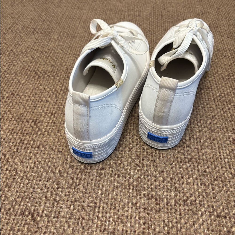 Keds Triple Up Leather Sneakers in White - Picture 5 of 9